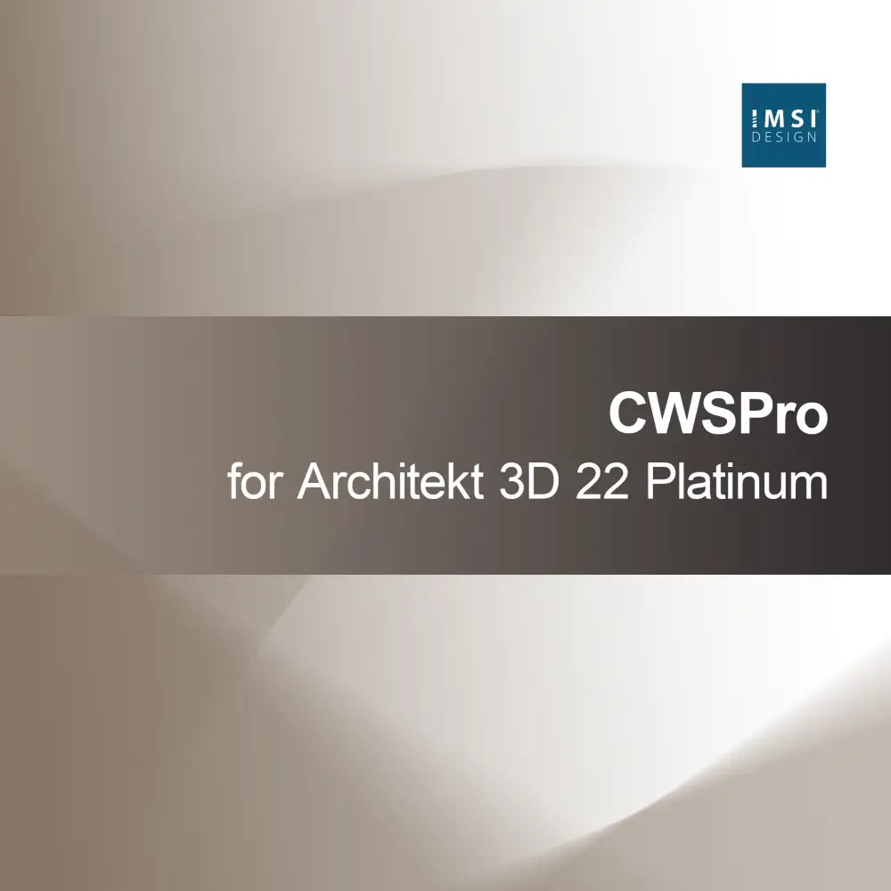 CWSPro pour Architekt 3D 22 Platinum