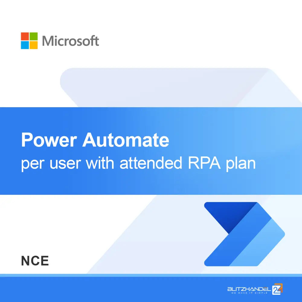 Power Automate na uživatele s plánem asistované RPA (NCE)