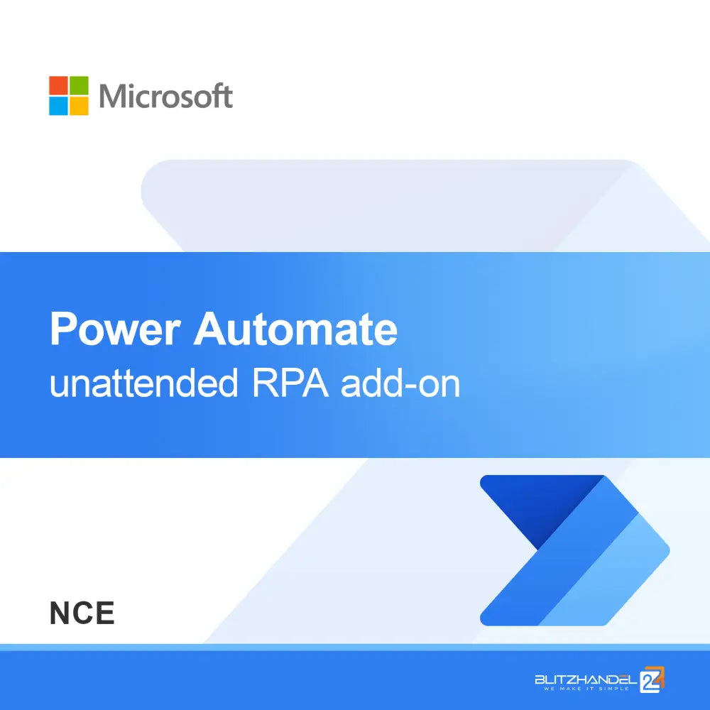 Doplňek Power Automate unattended RPA (NCE)