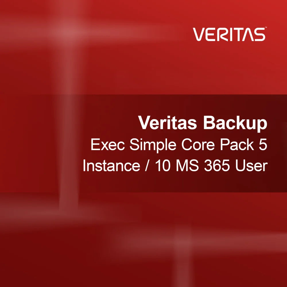 Paquete Básico Simple Veritas Backup Exec 5 Instancias / 10 Usuarios MS 365